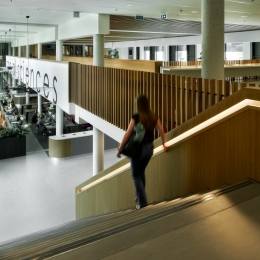 University restaurant at Maria Montessori University Radboud in Nijmegen