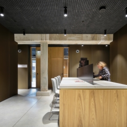 Transparent coated steel wall panels at faculty ITC University Twente Enschede